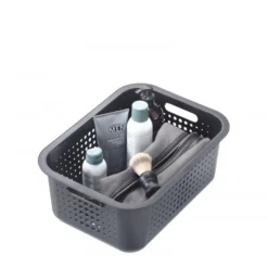 Corbeille En Plastique Recyclé Pour Salle De Bain 10 Litres -Outils De Stockage corbeille de rangement 10 l en plastique recycle smarstore 2