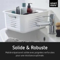 Corbeille En Plastique Recyclé Pour Salle De Bain 10 Litres -Outils De Stockage corbeille de rangement 10 l en plastique recycle smarstore 3