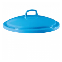 Couvercle Avec Poignée Pour Conteneur Alimentaire Rond HACCP 50 L - Bleu