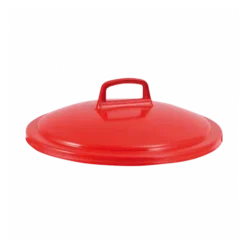 Couvercle Avec Poignée Pour Conteneur Alimentaire Rond HACCP 75 L - Rouge