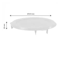Couvercle Plat Pour Conteneur Alimentaire HACCP 75 L Et Baquet 50 L - Blanc -Outils De Stockage couvercle plat pour conteneur alimentaire haccp 75 l et baquet 50 l blanc 2