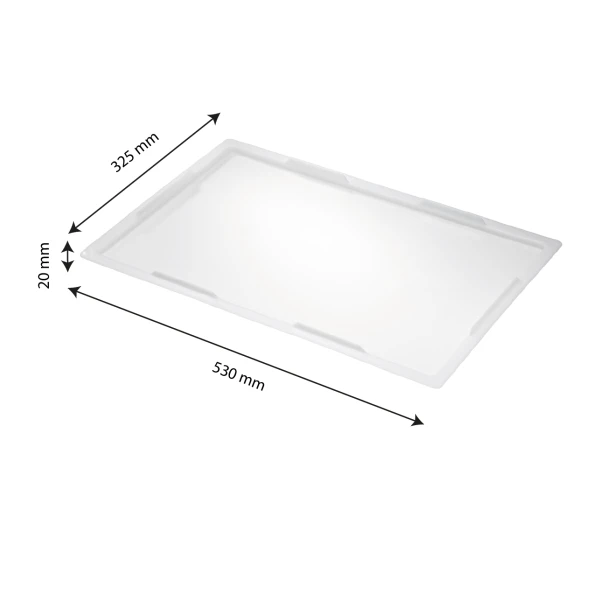 Couvercle Pour Caisse Pleine GN1/1 - Blanc 3 Couvercle Pour Caisse Pleine GN1/1 - Blanc – Image 3