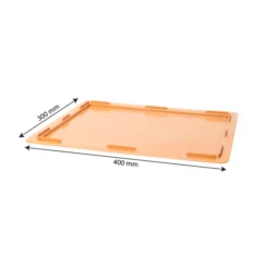 Couvercle Pour Demi Bac à Pâtons 400 X 300 X 30 Mm - Terracota -Outils De Stockage couvercle pour demi bac a patons 400 x 300 x 30 mm terracota 2