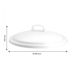 Couvercle Pour Poubelle Ronde Tri Sélectif 75 L - Blanc -Outils De Stockage couvercle pour poubelle ronde tri selectif 75 l blanc 2