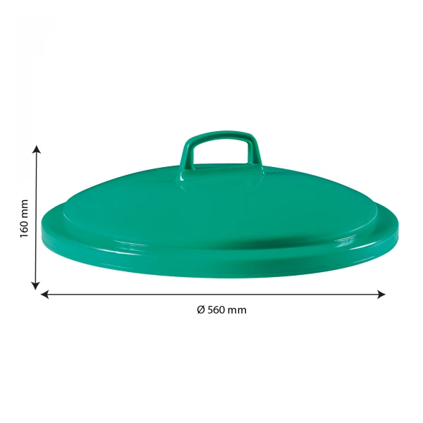 Couvercle Pour Poubelle Ronde Tri Sélectif 75 L - Vert 2 Couvercle Pour Poubelle Ronde Tri Sélectif 75 L - Vert – Image 2