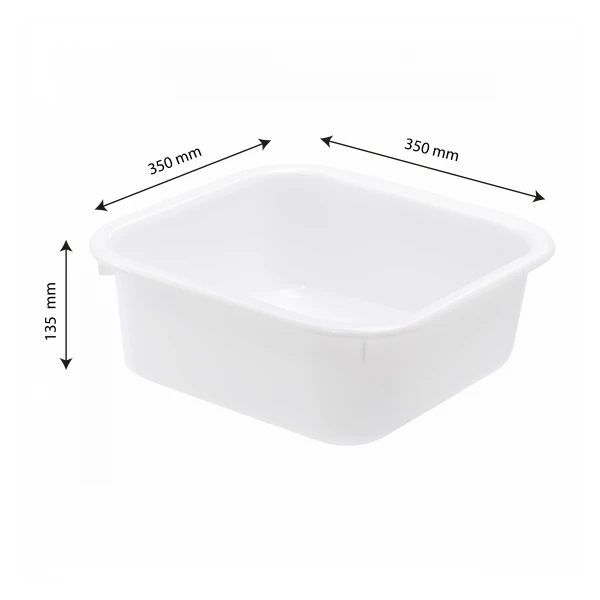 Cuvette Carrée 10 L - Blanc 2 Cuvette Carrée 10 L - Blanc – Image 2