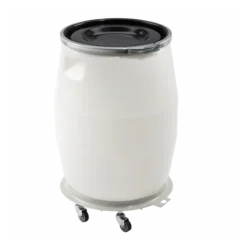 Fût 100 L + Genouillère Métal + Couvercle - Blanc -Outils De Stockage fut 100 l genouillere metal couvercle blanc 2