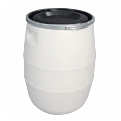 Fût 100 L + Genouillère Métal + Couvercle - Blanc