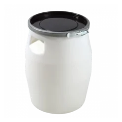 Fût 30 L + Genouillère Métal + Couvercle - Blanc