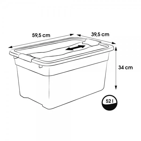 Keeeper Grande Boîte De Rangement Multi Usages 52 Litres 2 Keeeper Grande Boîte De Rangement Multi Usages 52 Litres – Image 2
