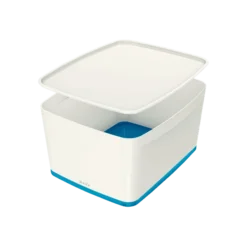 Leitz Grande Bac Plastique Avec Couvercle 18 Litres My Box