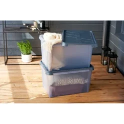 Grande Caisse De Stockage Etanche Hermétique 50 Litres 10 Grande Caisse De Stockage Etanche Hermétique 50 Litres -Outils De Stockage grande boite de rangement etanche grise 50 l dry 45 smartstore 3