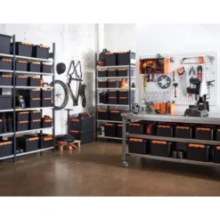 Grande Caisse Professionnelle Solide Avec Couvercle 50 Litres -Outils De Stockage grande boite de rangement noire incassable 50 l smartstore 6