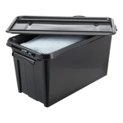 Grande Boîte Noire En Plastique Recyclé 70 Litres -Outils De Stockage grande boite de rangement plastique recycle 70 l noire probox plast team 2