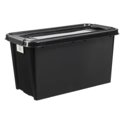 Grande Boîte Noire En Plastique Recyclé 70 Litres
