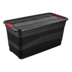 Keeeper Grande Boîte De Rangement Noire 83 Litres