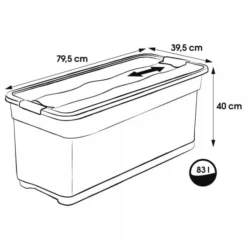 Keeeper Grande Boîte De Rangement Transparente 83 Litres -Outils De Stockage grande boite de rangement transparente a jouet 83 l cornelia keeeper 2