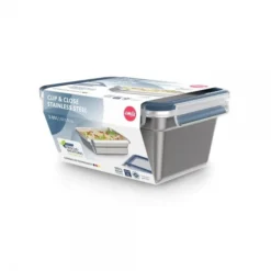 Grande Boîte Inox Alimentaire 2 Litres Clip&Close Emsa