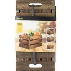 SecurIT® Grande Caisse En Bois Vintage Laqué Tablecaddy Securit -Outils De Stockage grande caisse en bois laque tablecaddy securit 3