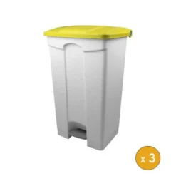 3 Grandes Poubelles Professionnelles à Pédale Solide