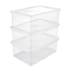 Keeeper Lot De 3 Boîtes De Rangement Spécial Vêtements 11 Litres