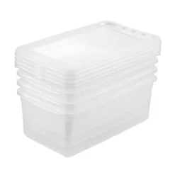 Keeeper Lot De 4 Boîtes Pour Vêtements 5,6 Litres -Outils De Stockage lot de 4 boites de rangement 5 6 l chaussures vetements bea keeeper 6