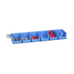 Lot De 6 Bacs à Bec Taille 2 Bleu Avec Rail ProfiPlus Allit -Outils De Stockage lot de 6 bacs a bec bleu profiplus 2 7 avec rail allit 2