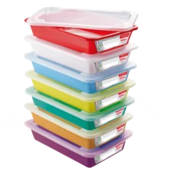 Lot De 7 Bacs Plats Témoins Avec Couvercle 3 Litres HACCP