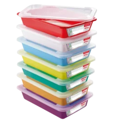 Lot De 7 Bacs Plats Témoins Avec Couvercle 8 Litres HACCP