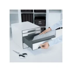 Leitz Module De Classement 4 Tiroirs Format A4+ Wow Cube -Outils De Stockage module de classement 4 tiroirs format a4 wow cube 2