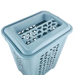 Keeeper Panier à Linge Sale Avec Couvercle Et Fente 60 Litres -Outils De Stockage panier a linge avec couvercle 60 litres 3