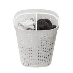 Panier à Linge En Plastique Solide Et élégant 60 Litres -Outils De Stockage panier a linge en plastique solide et elegant 60 litres 2