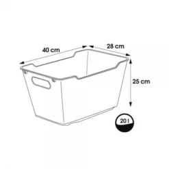 Keeeper Panier De Rangement Design Transparent 20 L -Outils De Stockage panier design transparent 20 l 3