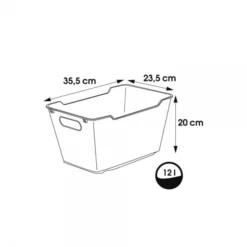 Keeeper Panier De Rangement élégant Transparent 12 Litres -Outils De Stockage panier elegant transparent 2