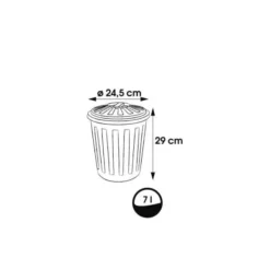 Keeeper Petite Poubelle Solide Avec Couvercle 7 Litres -Outils De Stockage petite poubelle solide avec couvercle 7 litres 6