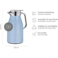 Alfi Pichet Isotherme Pastel 1 Litre élégant Skyline -Outils De Stockage pichet isotherme pastel 1 litre elegant skyline 2