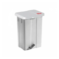 Poubelle à Pédale 50 L - Couvercle Blanc