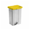 Poubelle à Pédale 50 L - Couvercle Jaune