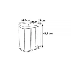 Keeeper Poubelle à Pédale Avec 2 Bacs 7 Et 15 Litres -Outils De Stockage poubelle a pedale avec 2 bacs 7 et 15 litres 2