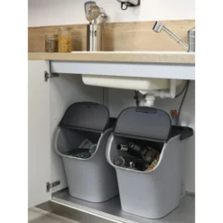 EDA Poubelle à Tri Avec Grande Ouverture 40 Litres -Outils De Stockage poubelle a tri avec grande ouverture 40 litres 4