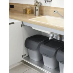 EDA Poubelle à Tri Avec Grande Ouverture 40 Litres -Outils De Stockage poubelle a tri avec grande ouverture 40 litres 5