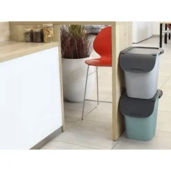 EDA Poubelle à Tri Avec Grande Ouverture 40 Litres -Outils De Stockage poubelle a tri avec grande ouverture 40 litres 6