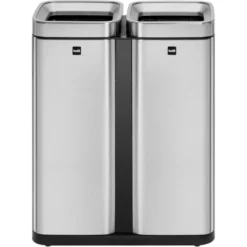 Poubelle De Tri Sélectif En Inox "the Twin Bin" 2 X 30 Litres