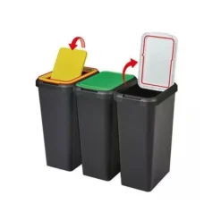 CEP Poubelle De Tri Verre Papier Plastique 45 Litres -Outils De Stockage poubelle de tri verre papier plastique 45 litres 3