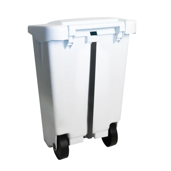 Poubelle éco à Pédale 120 L - Couvercle Blanc 2 Poubelle éco à Pédale 120 L - Couvercle Blanc – Image 2