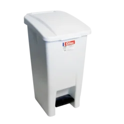 Poubelle éco à Pédale 60 L - Couvercle Blanc