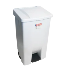 Poubelle éco à Pédale 80 L - Couvercle Blanc