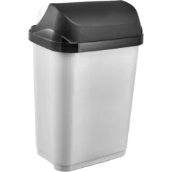 Keeeper Poubelle Plastique à Couvercle Coulissant 10 Litres -Outils De Stockage poubelle plastique a couvercle coulissant 10 litres 2