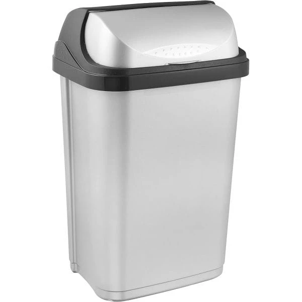 Keeeper Poubelle Plastique à Couvercle Coulissant 25 Litres 1 Keeeper Poubelle Plastique à Couvercle Coulissant 25 Litres