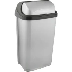 Keeeper Poubelle Plastique à Couvercle Coulissant 50 Litres